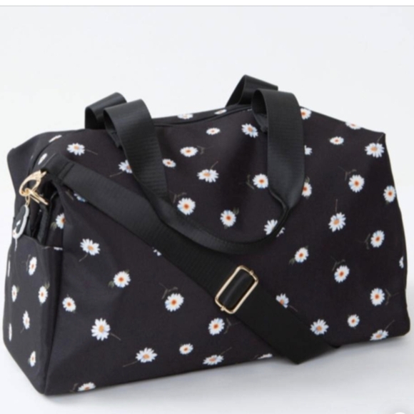 Alice & Olivia Daisy Print Adjustable Duffle Bag Tote NWT! - Picture 3 of 5